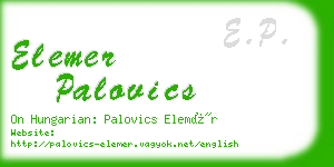 elemer palovics business card